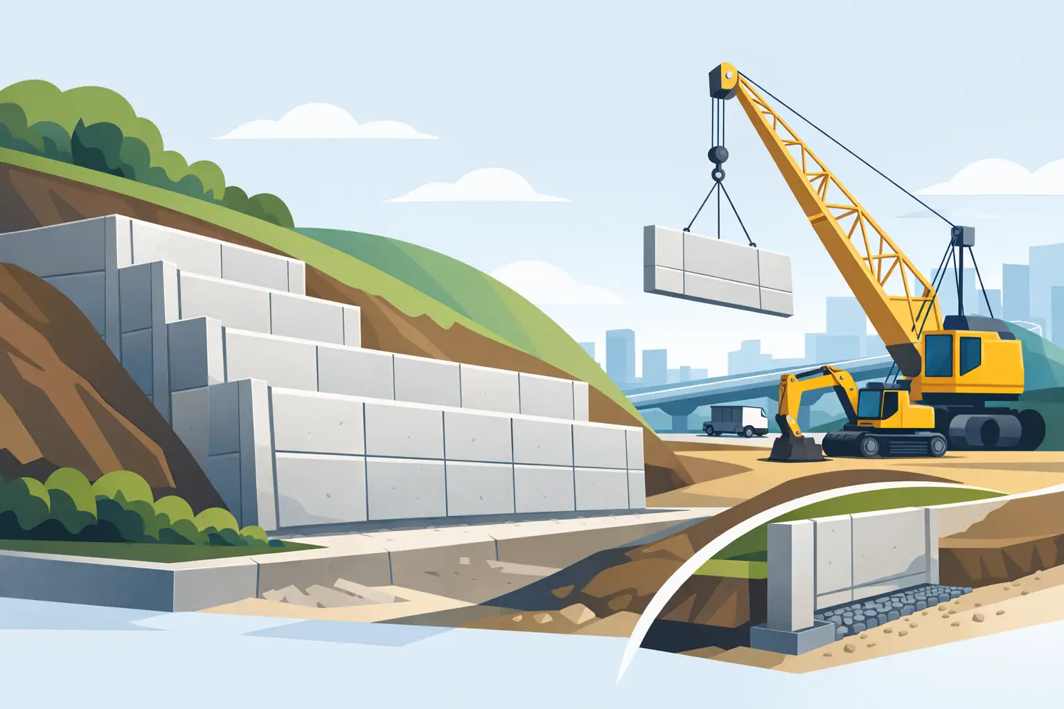Why Precast Retaining Walls Win