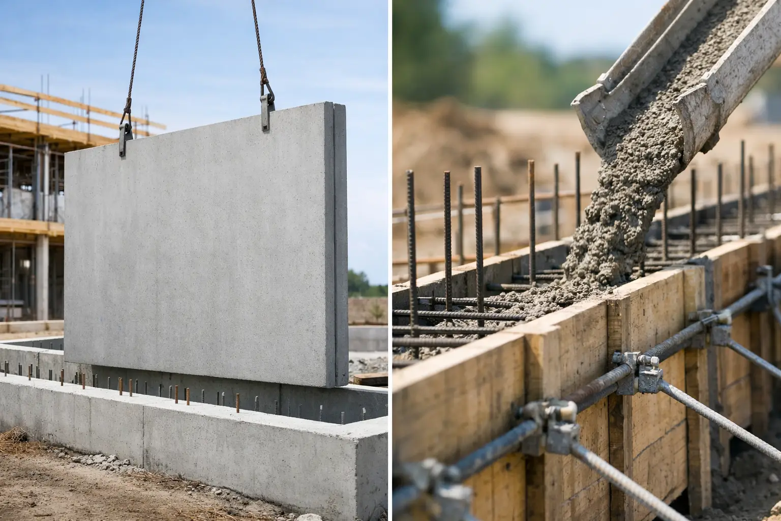 Precast Wall vs Poured Concrete