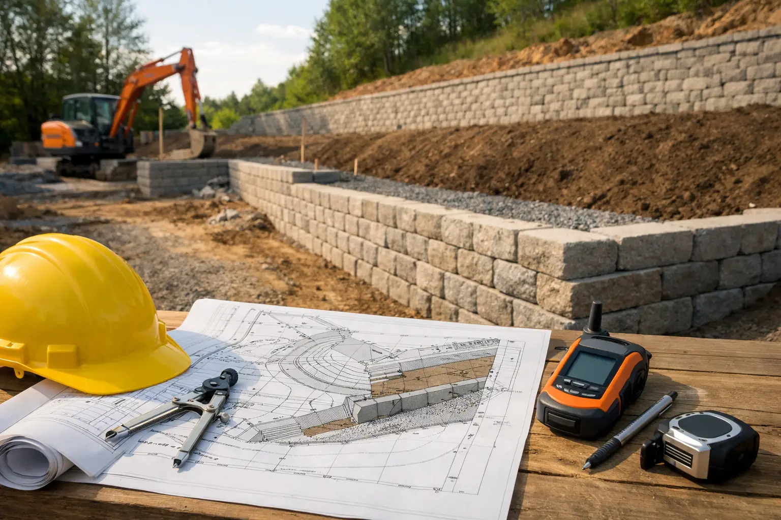 How to Plan Site Grading Walls