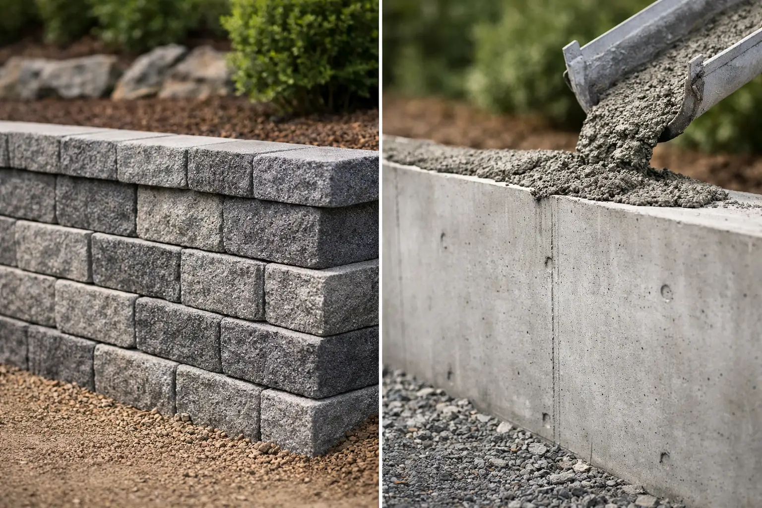Modular Wall Blocks vs Poured Concrete