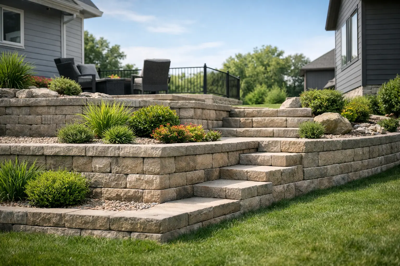 Retaining Walls With Tight Setbacks That Work