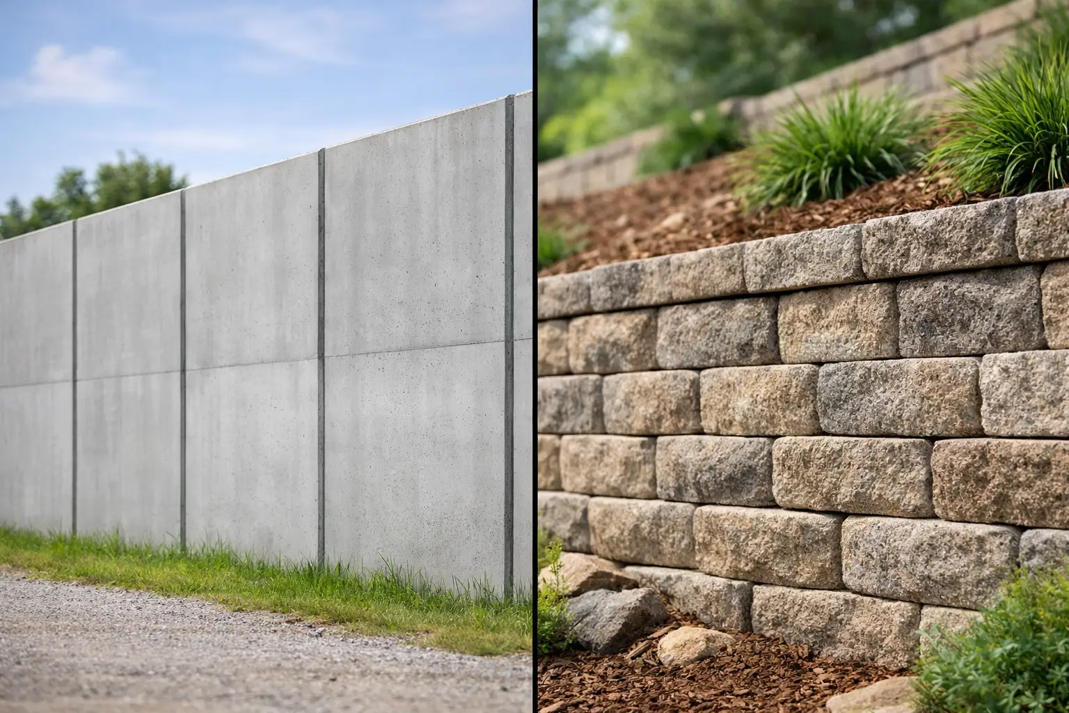 Precast Walls vs Segmental Blocks for Your Site